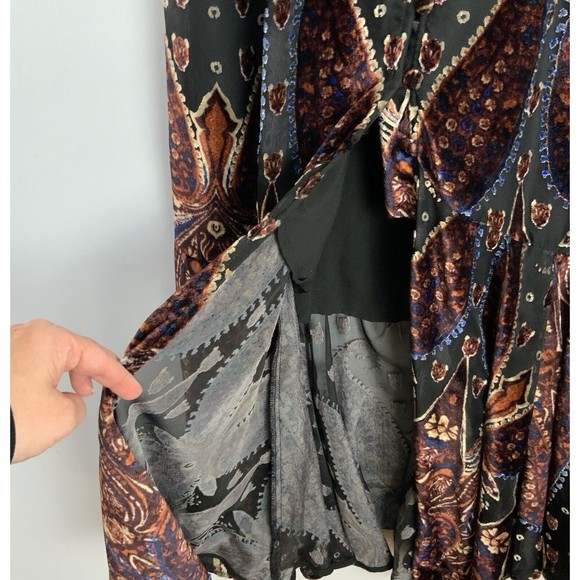 Free People Black and Brown Maxi Dress - Picture 4 of 11